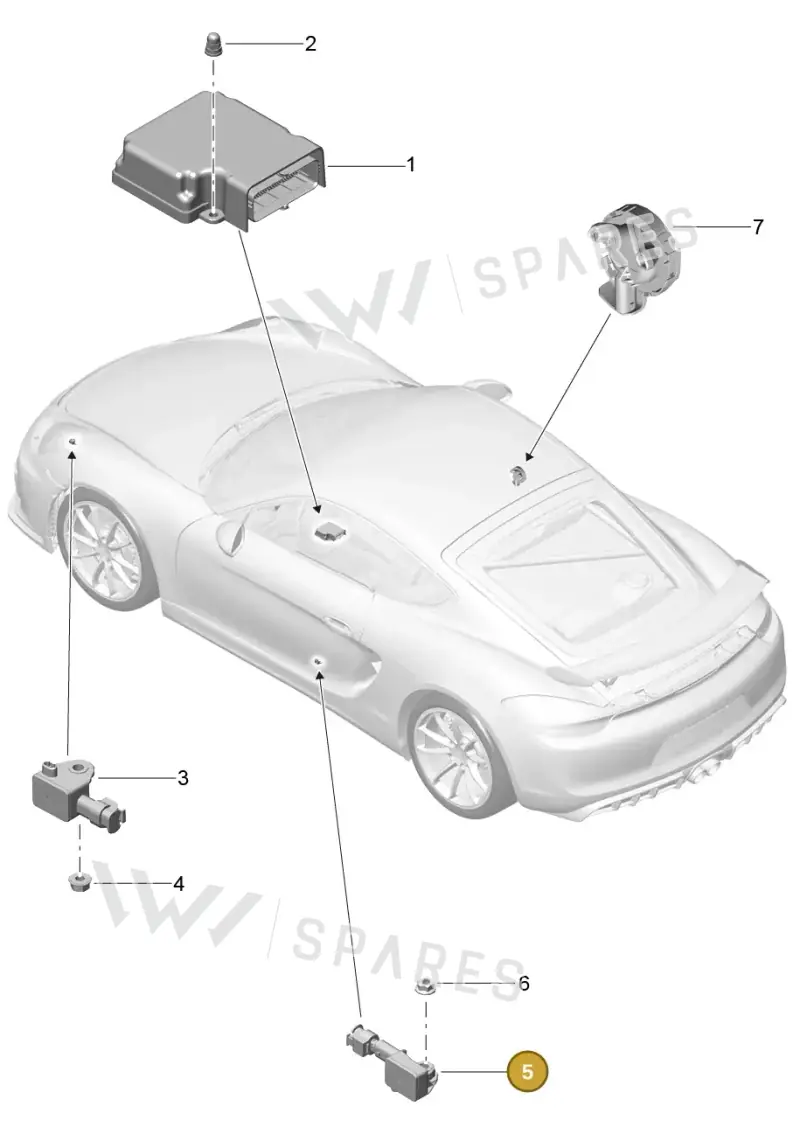 99161822101 — Porsche Cayman GT4 (2015-2016) diagram p45901005, position 5