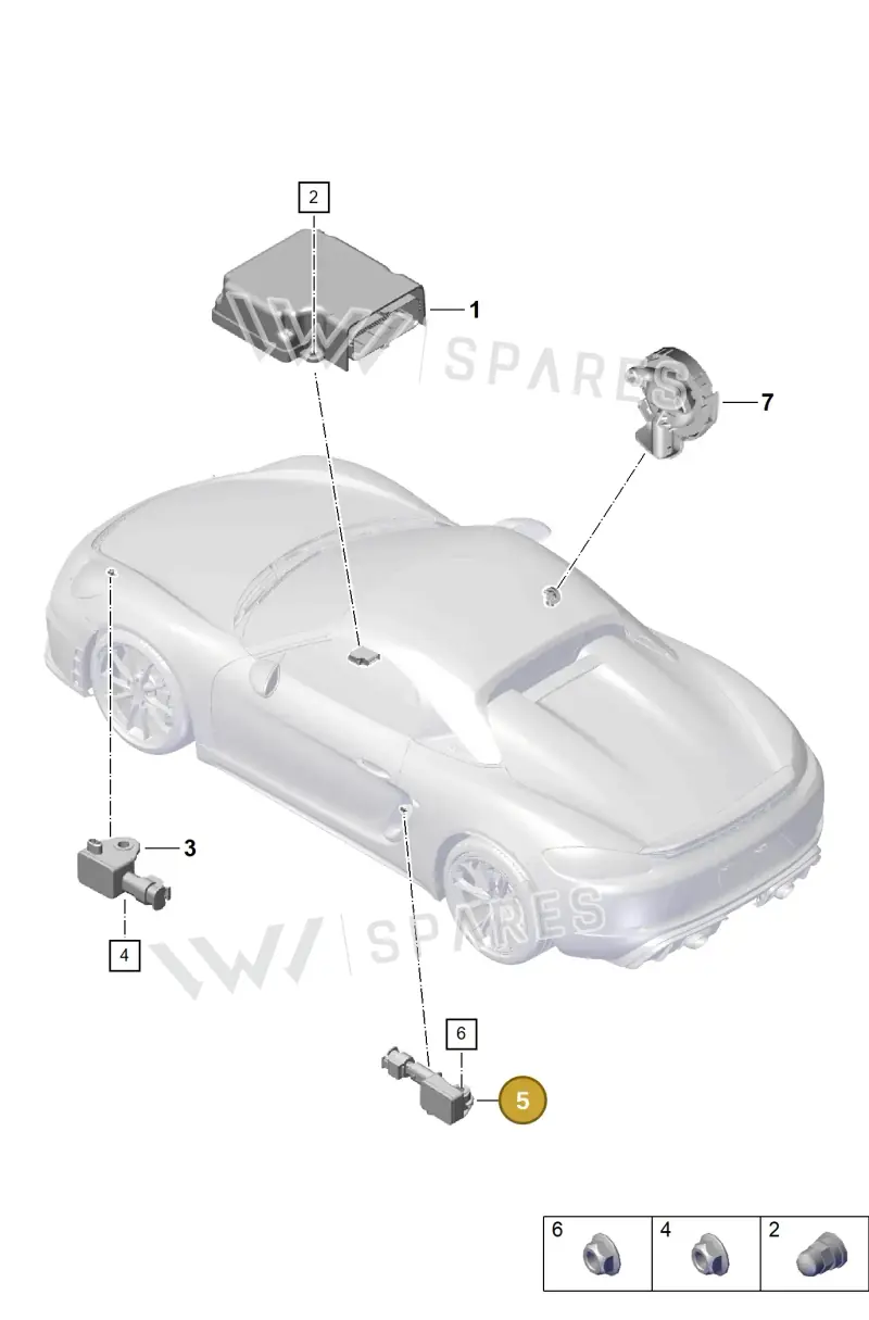 99161822101 — Porsche Boxster Spyder (2019-2020) diagram p54901050, position 5