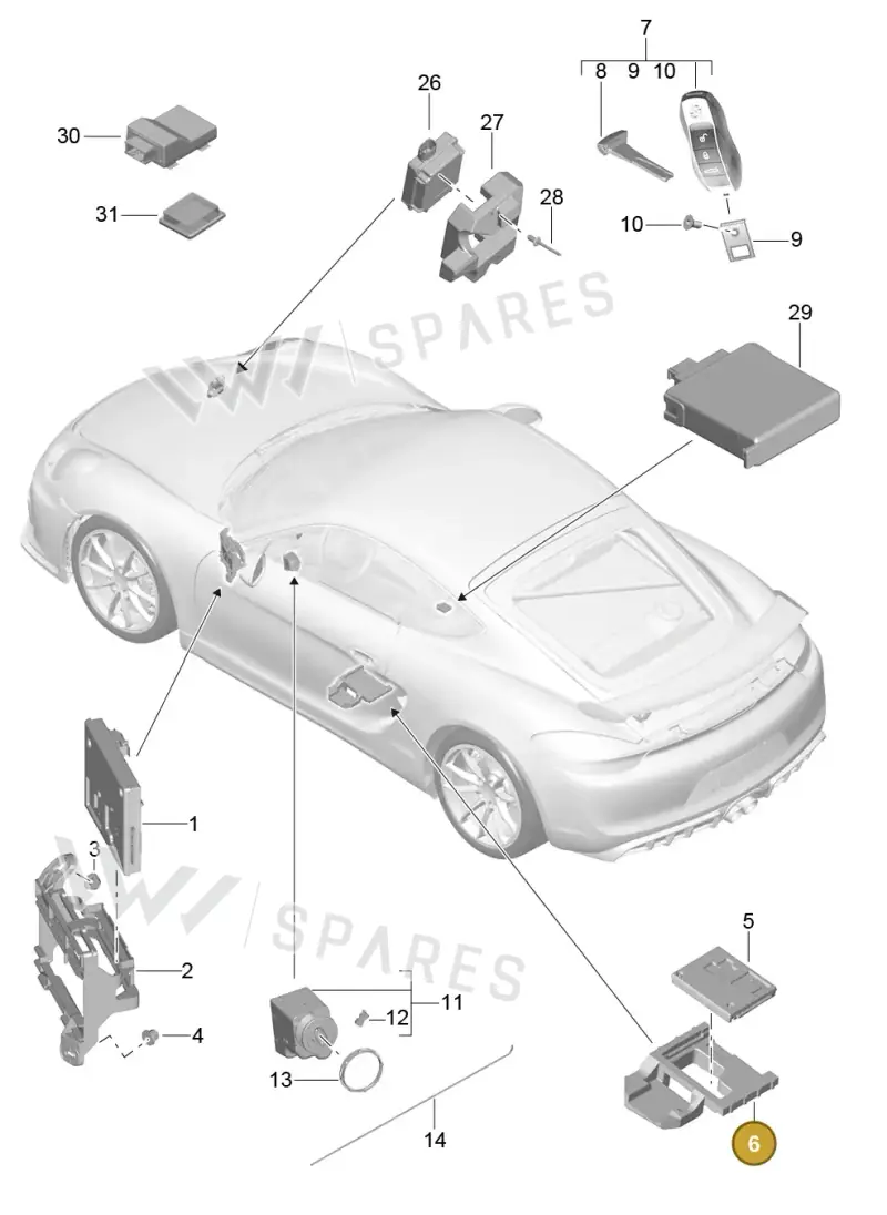 99161832500 — Porsche Cayman GT4 (2015-2016) diagram p45901004, position 6