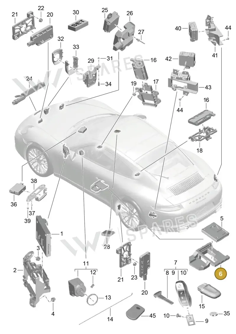 99161832500 — Porsche 911 (2016-2019) diagram p47901004, position 6