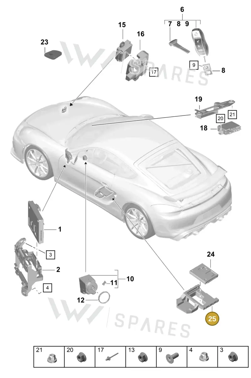 99161832500 — Porsche Cayman (2019-2022) diagram p55901040, position 25