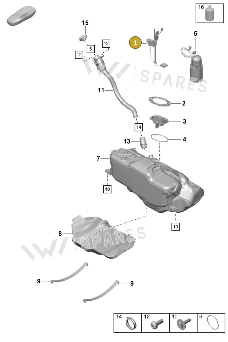 99162083100 — Porsche Boxster Spyder (2019-2020) diagram p55201000, position 1