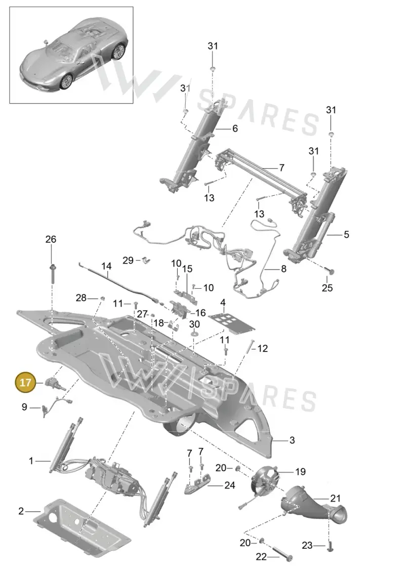 99162411803 — Porsche 918 Spyder (2014-2015) diagram p43803010, position 17