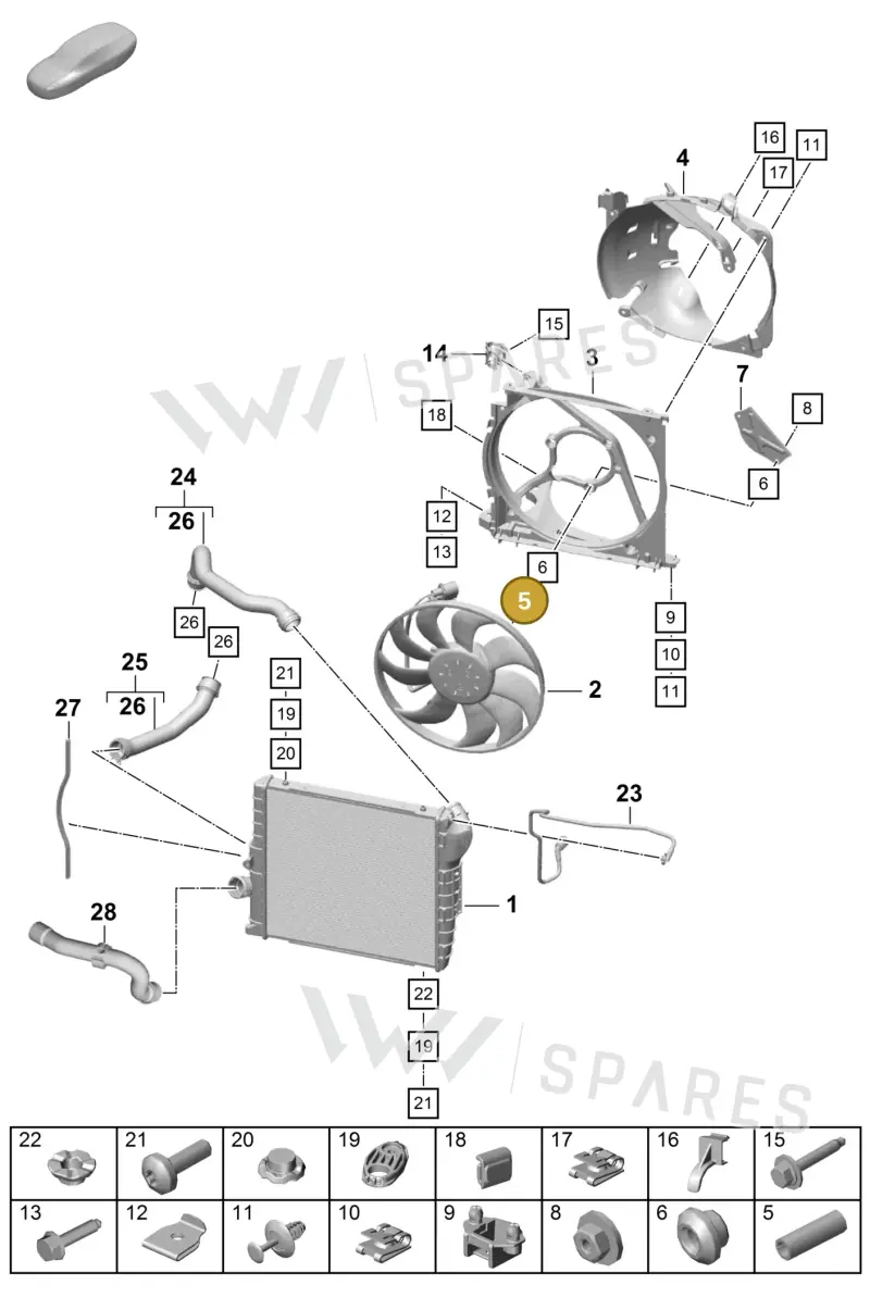 99162417300 — Porsche Boxster Spyder (2019-) diagram p55105200, position 5
