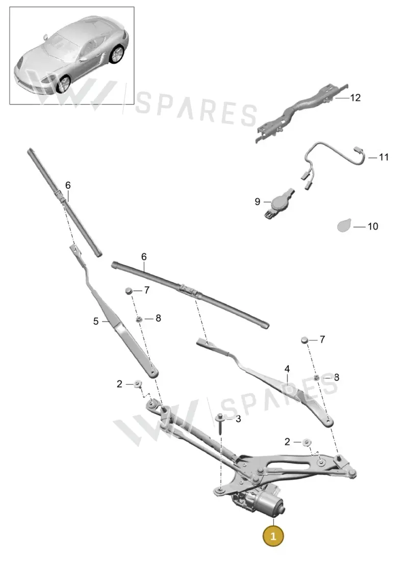 99162803510 — Porsche Cayman (2016-2019) diagram p50904000, position 1