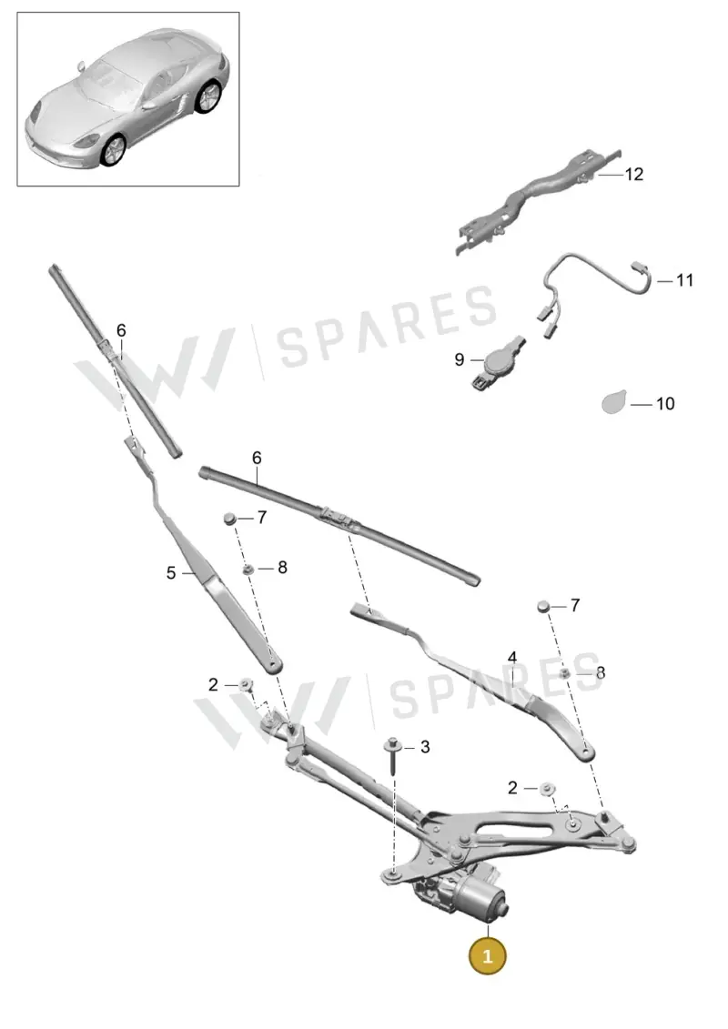 99162803607 — Porsche Cayman (2016-) diagram p50904000, position 1