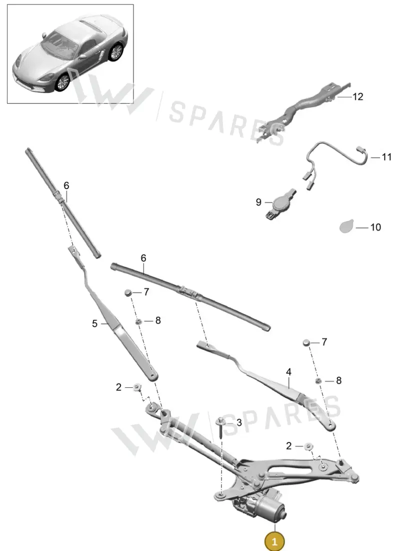 99162803607 — Porsche Boxster (2016-) diagram p48904000, position 1
