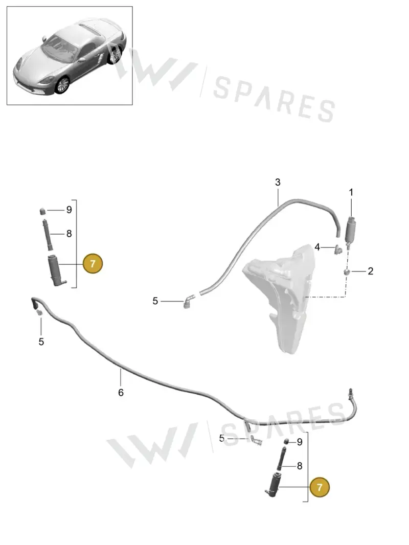 99162816701 — Porsche Boxster (2016-2019) diagram p48904020, position 7