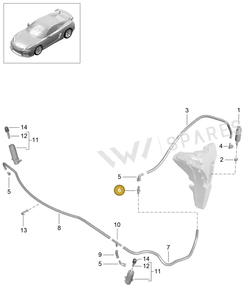 99162820801 — Porsche Cayman GT4 (2015-2016) diagram p45904020, position 6