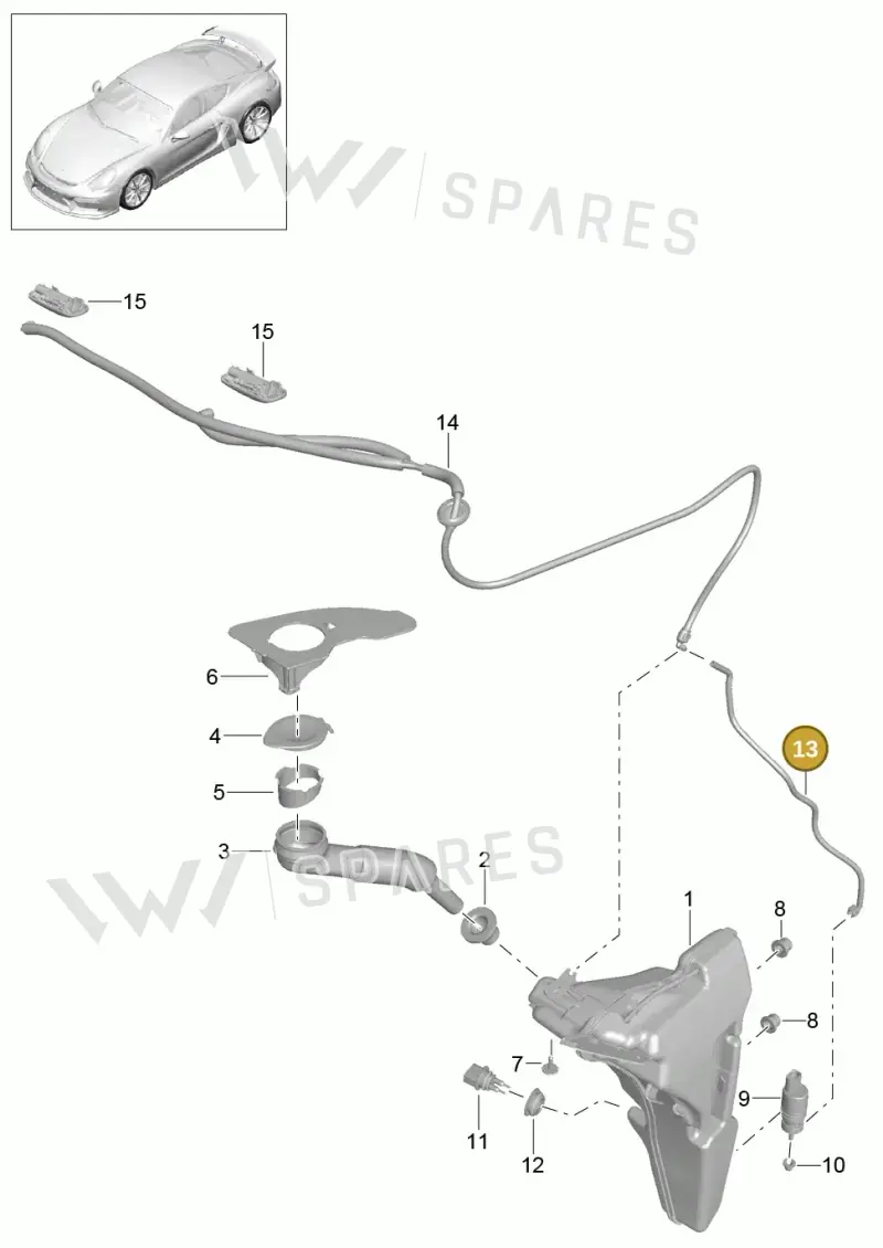 99162866900 — Porsche Cayman GT4 (2015-2016) diagram p45904010, position 13