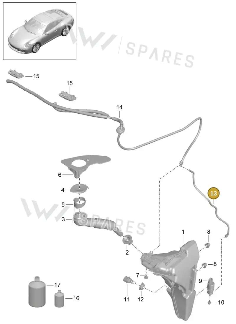 99162866900 — Porsche 911 (2016-2019) diagram p47904010, position 13