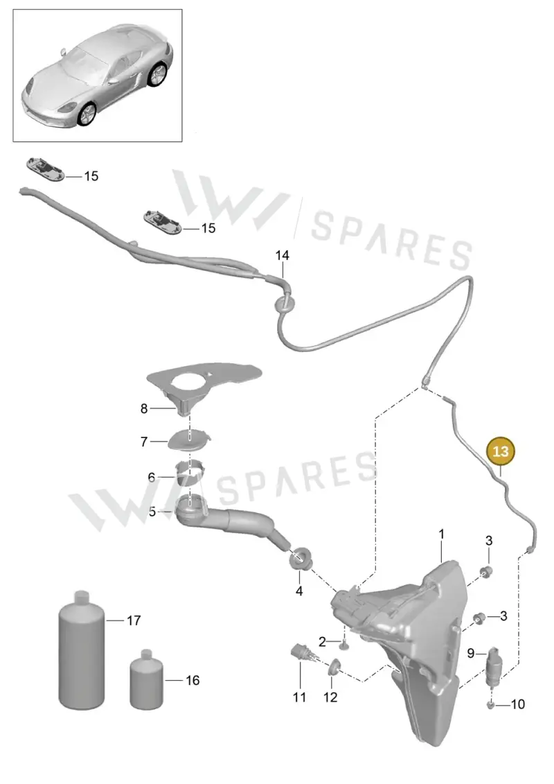 99162866900 — Porsche Cayman (2016-2019) diagram p50904010, position 13