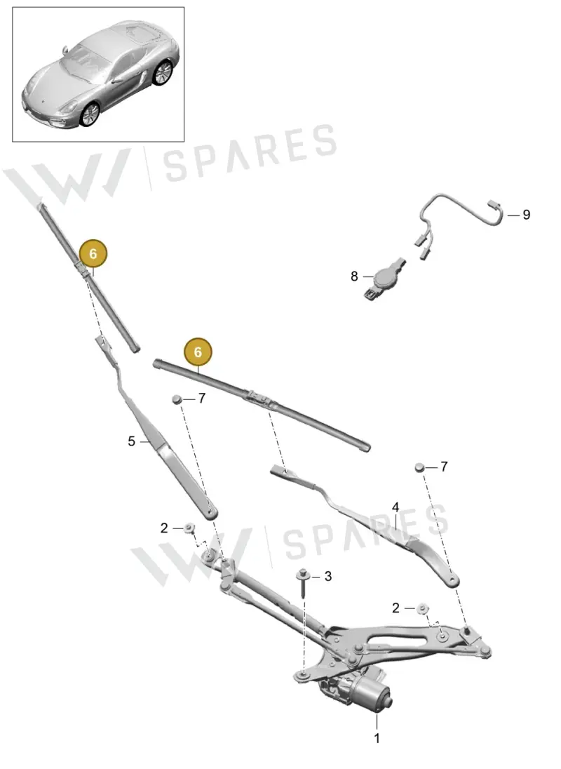 99162890301 — Porsche Cayman (2013-2016) diagram p40904000, position 6