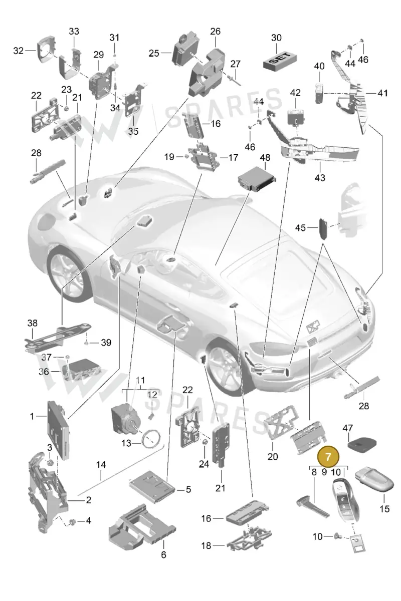 99163795323 — Porsche Cayman (2016-2019) diagram p50901004, position 7