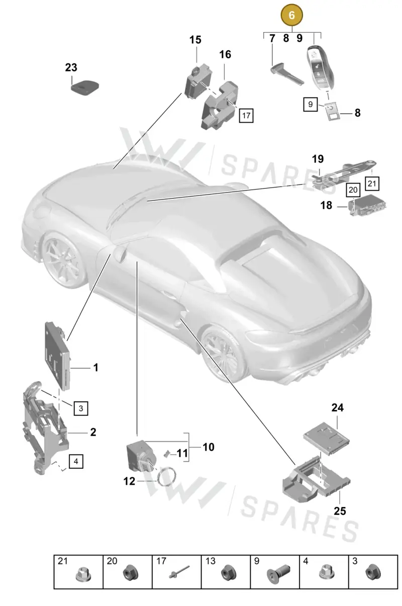 99163795323 — Porsche Boxster Spyder (2019-2020) diagram p54901040, position 6