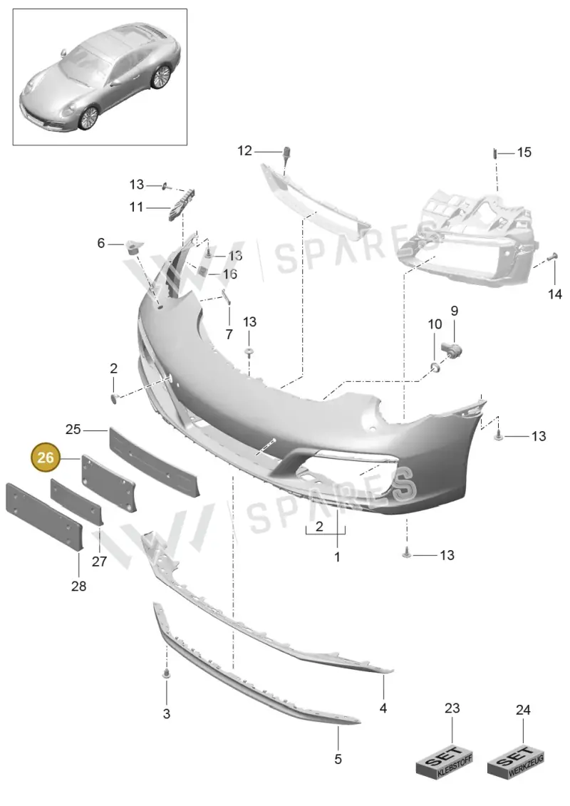 99170105116OK1 — Porsche 911 (2016-2019) diagram p47802000, position 26