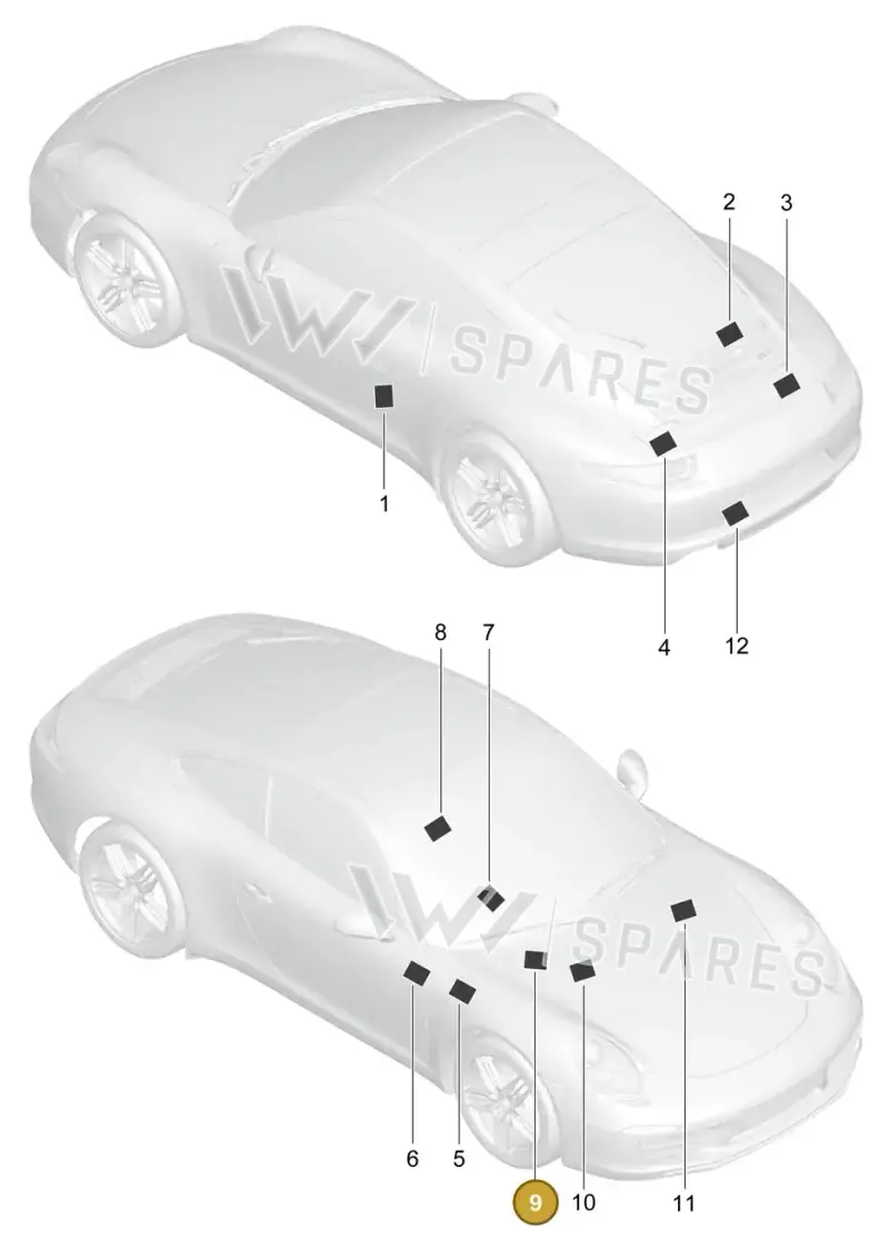 99170152100 — Porsche 991 Carrera 4 (2011-2016) diagram p38001005, position 9