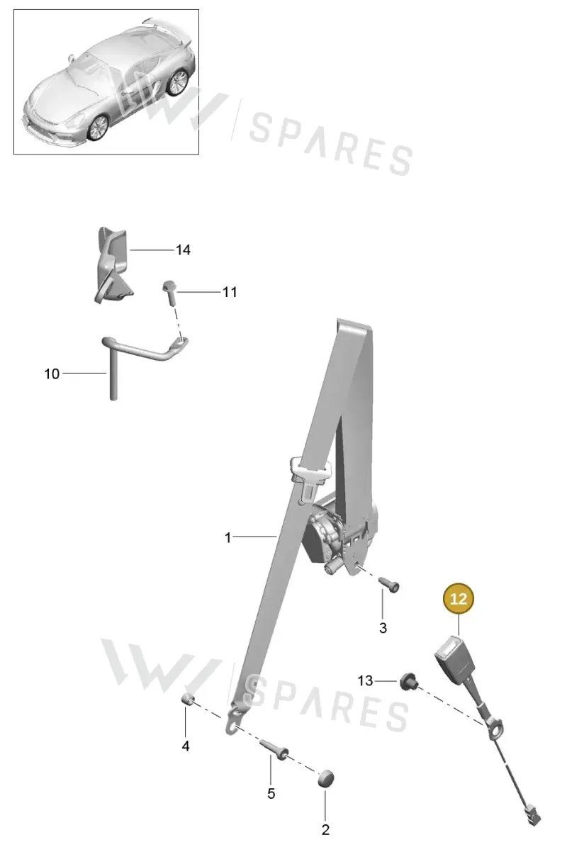 99180318402 — Porsche Cayman GT4 (2015-2016) diagram p45812000, position 12