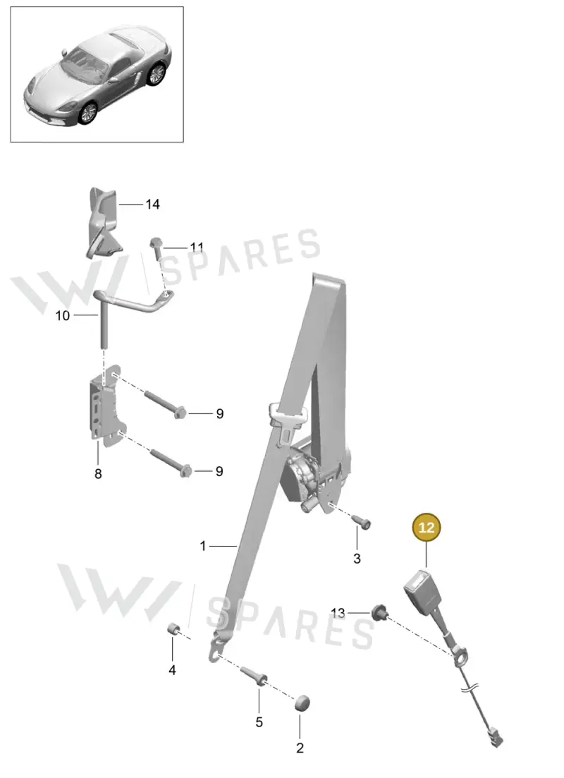 99180318406 — Porsche Boxster (2016-2019) diagram p48812000, position 12