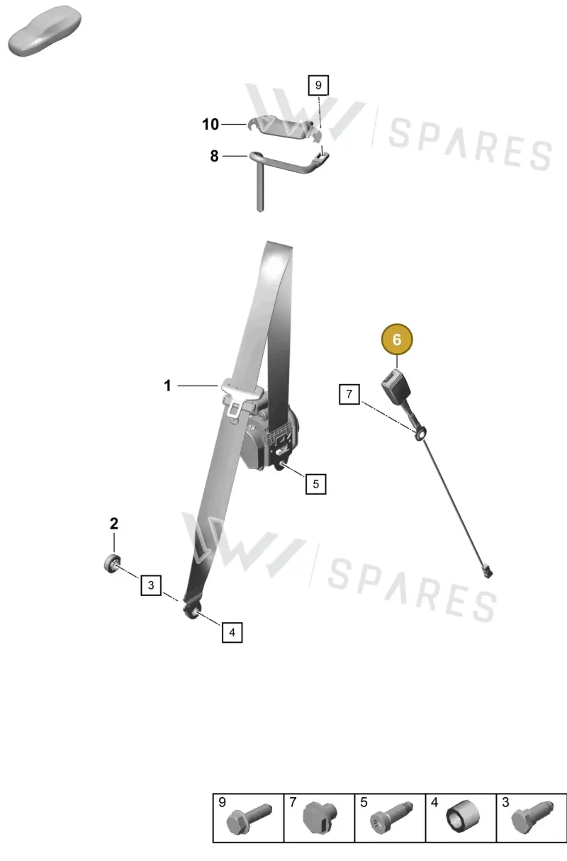 99180318407 — Porsche Cayman (2019-2022) diagram p55812000, position 6