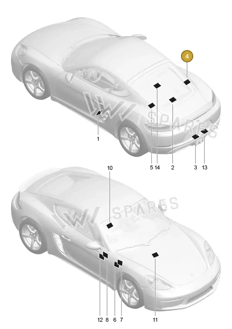 992010043R — Porsche Cayman (2016-2019) diagram p50001005, position 4