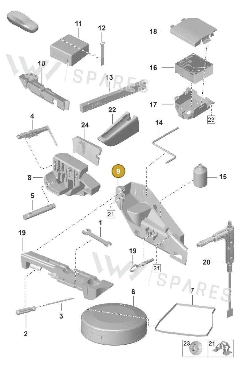 992012111AOK1 — Porsche 992 Sport Classic (2020-) diagram p53001000, position 9