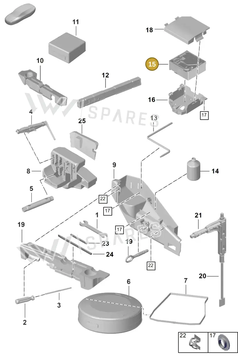 992012615B — Porsche 911 (2024-2025) diagram p63001000, position 15