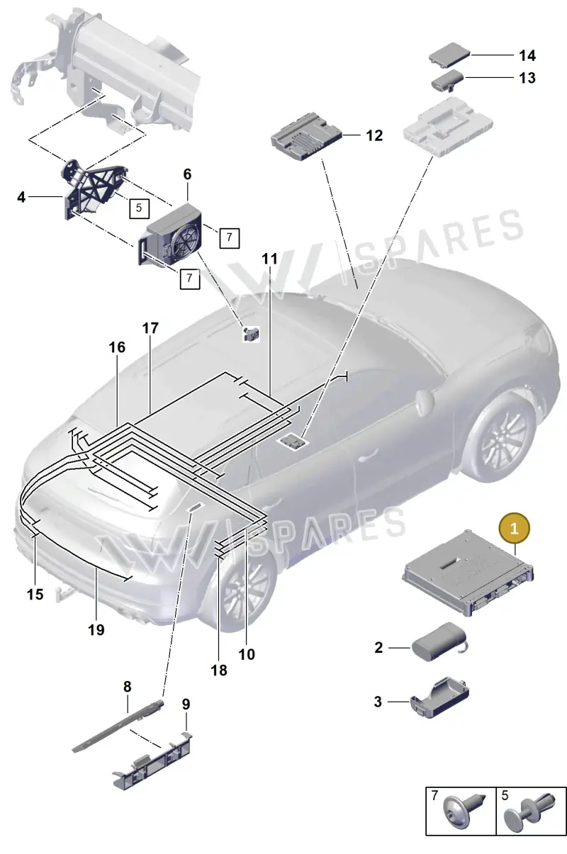 992035286K — Porsche Cayenne Coupe (2023-2023) diagram p60901500, position 1