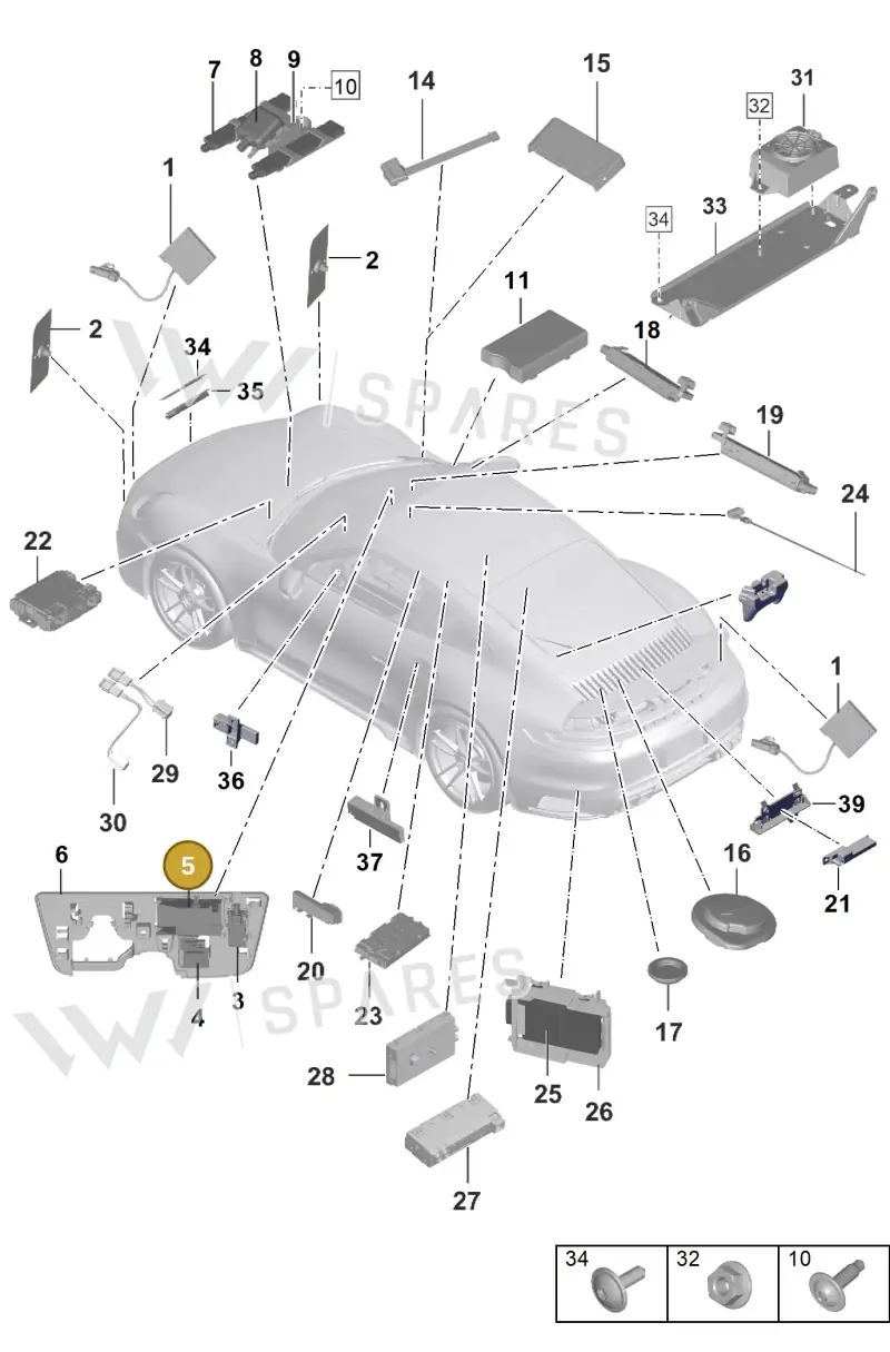 992035510 — Porsche 992 Sport Classic (2020-) diagram p57912000, position 5