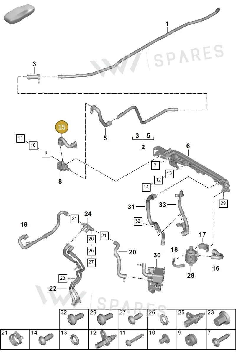 992121379C — Porsche 911 (2024-2025) diagram p63105550, position 15