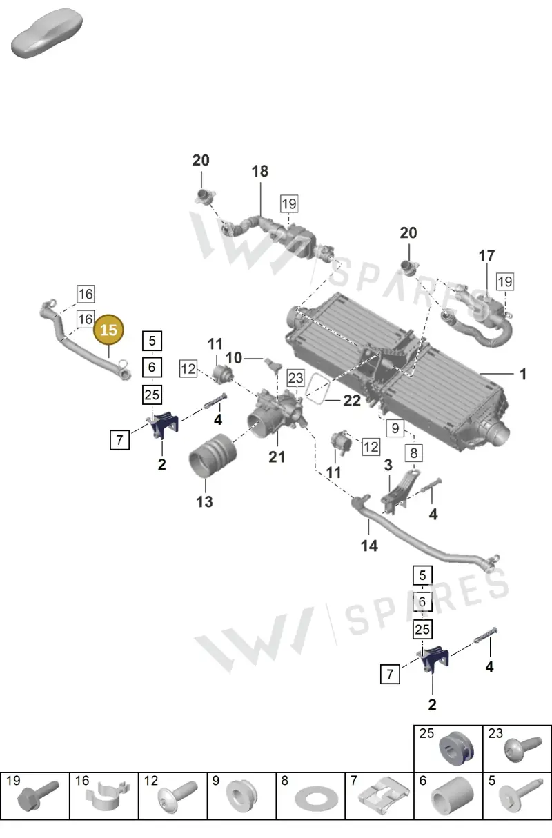 992129454A — Porsche 992 Carrera 4 GTS (2018-2024) diagram p53107200, position 15