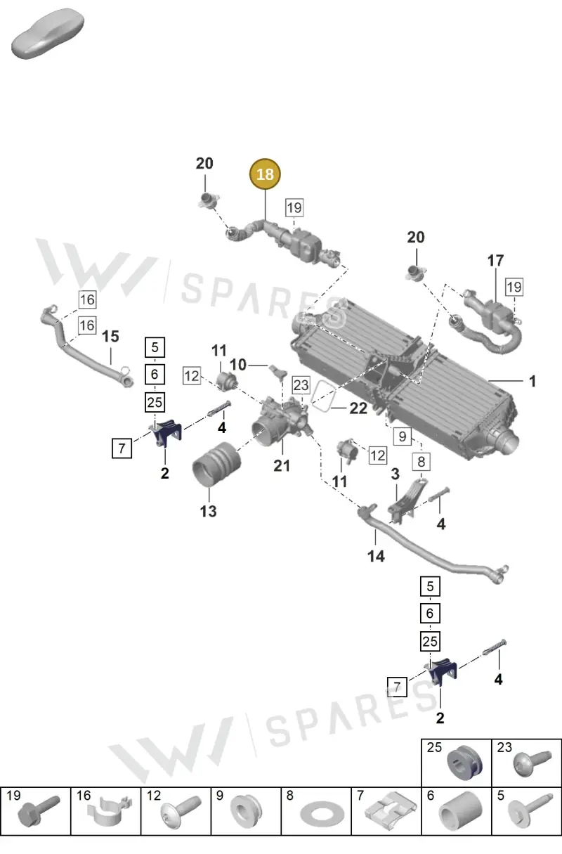992129504A — Porsche 911 (2018-2024) diagram p53107200, position 18