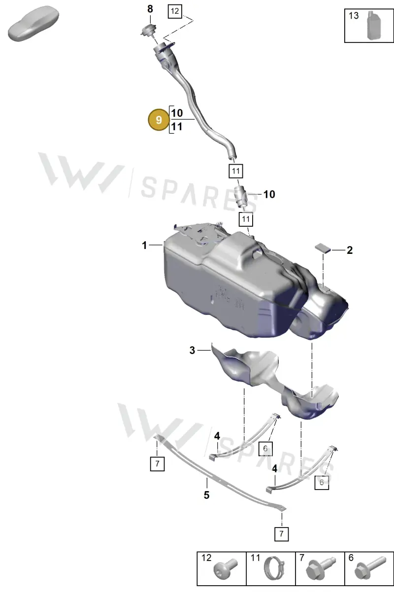 992201106E — Porsche 911 (2020-2022) diagram p57201000, position 9