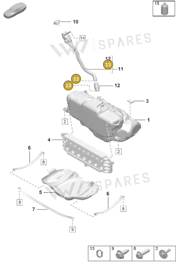 992201139 — Porsche 911 (2021-2022) diagram p53201000, position 13