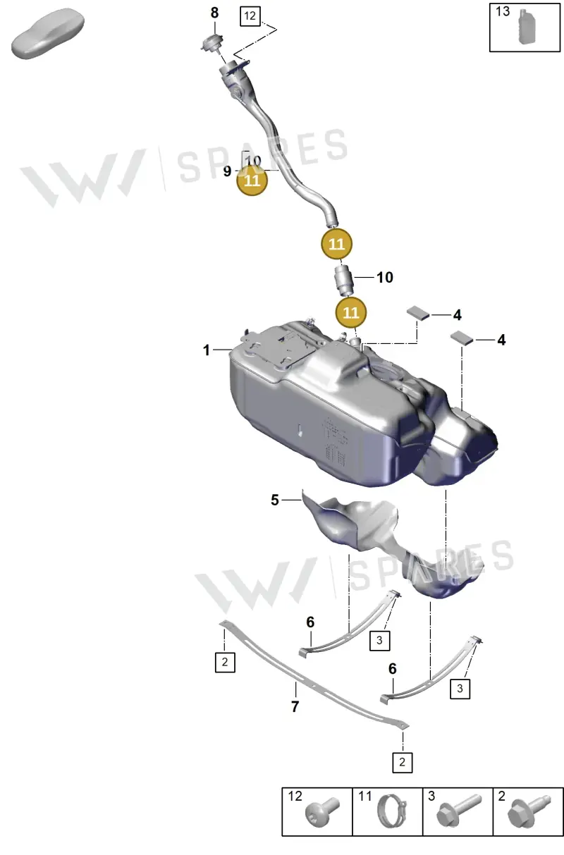 992201139 — Porsche 911 (2024-2025) diagram p63201000, position 11