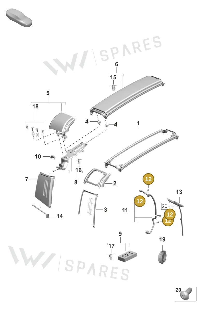 992201171H — Porsche 911 (2024-2025) diagram p53811410, position 12