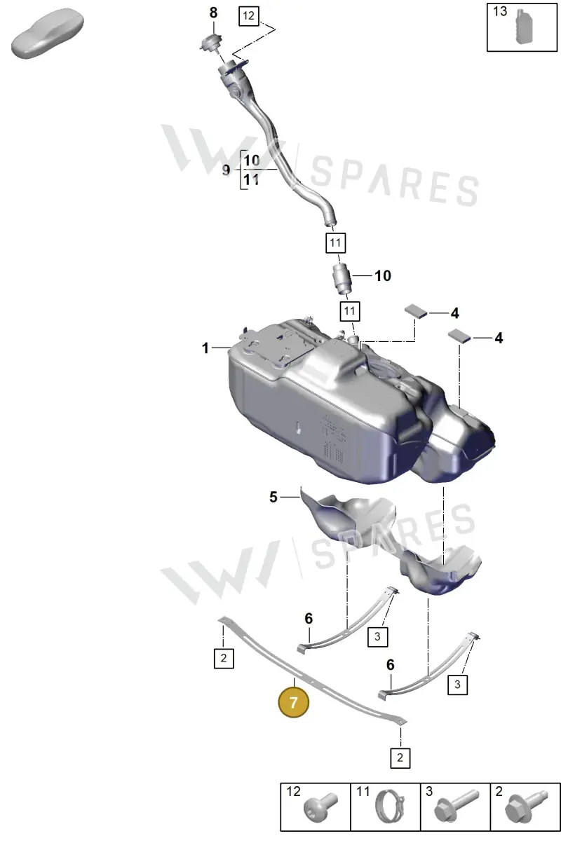 992201391A — Porsche 911 (2024-2025) diagram p63201000, position 7