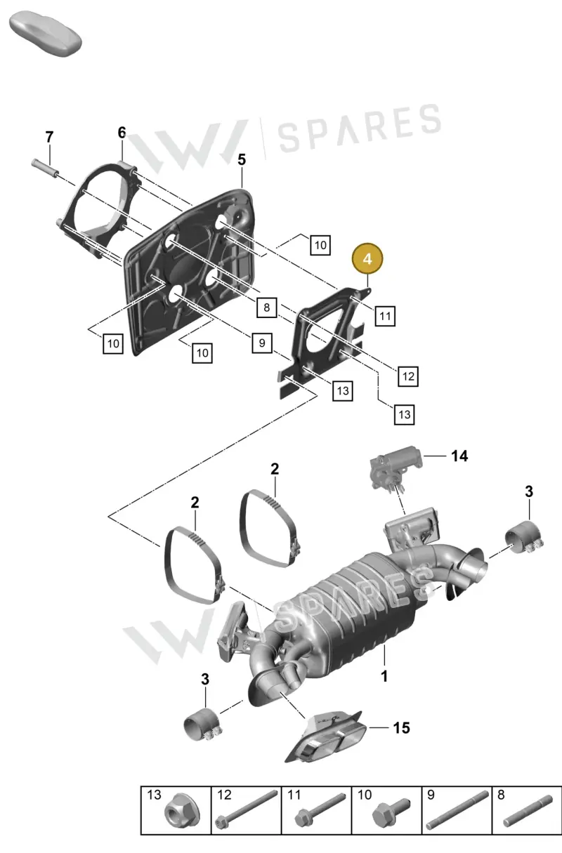 992251225C — Porsche 911 (2020-2022) diagram p57202300, position 4