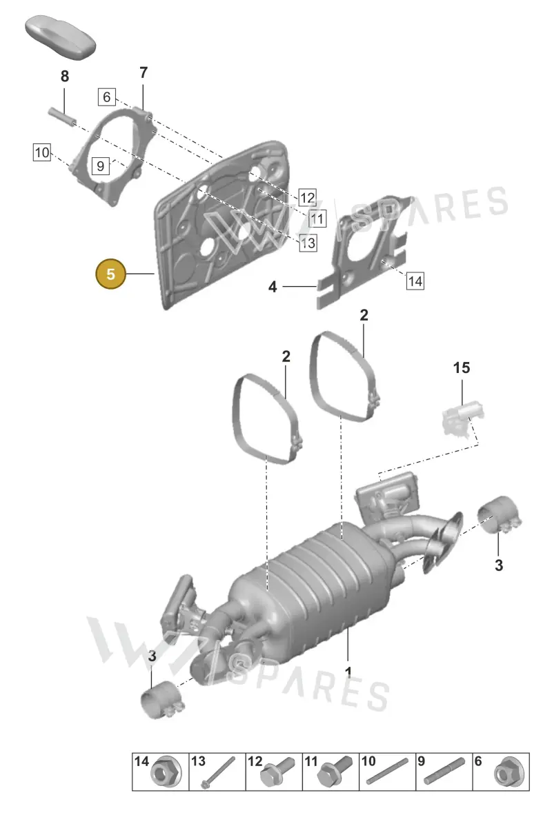 992251414A — Porsche 911 (2024-2025) diagram p53202300, position 5