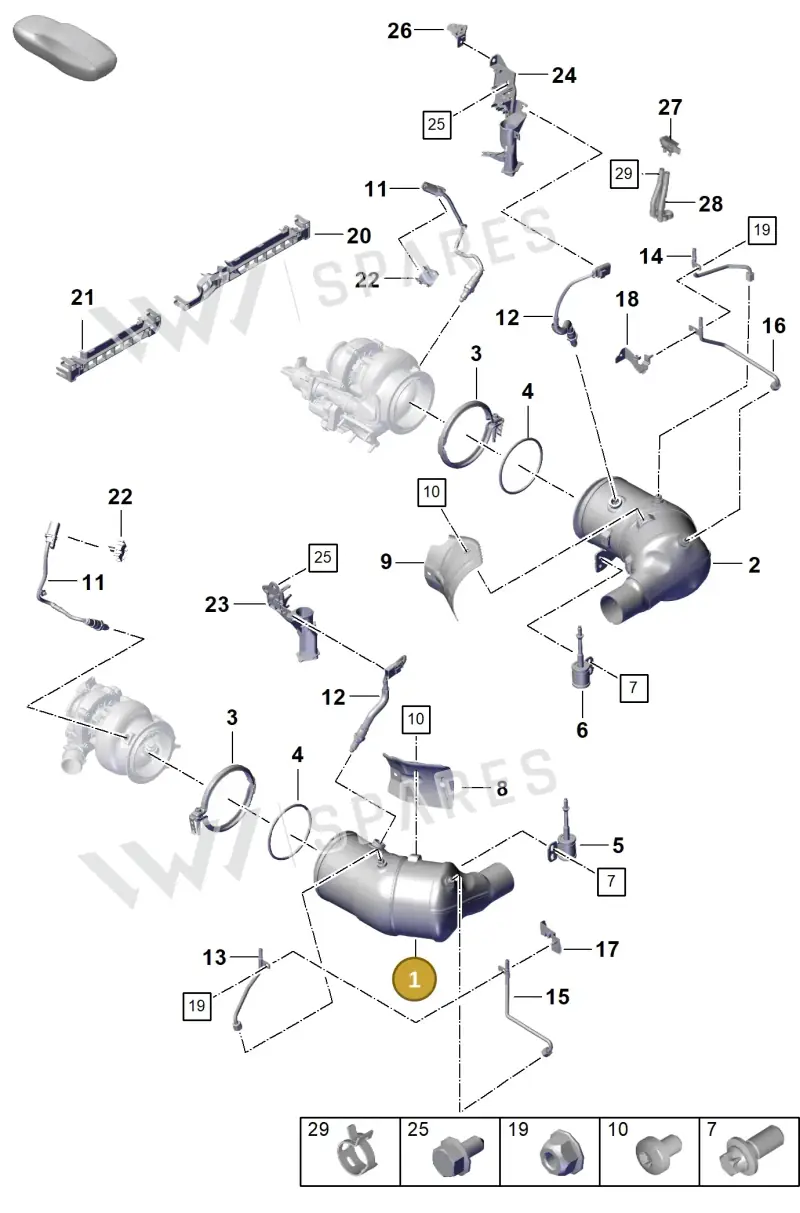 992254400P — Porsche 911 (2020-2022) diagram p57202200, position 1