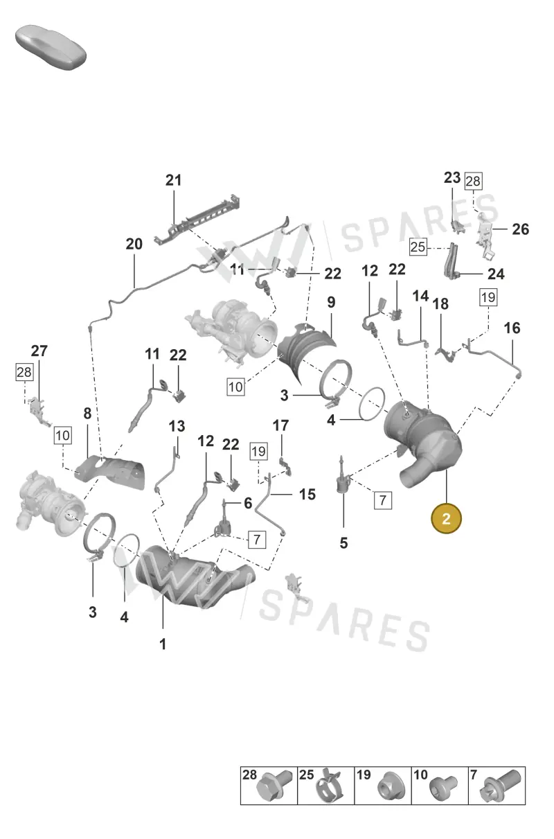 992254450L — Porsche 911 (2018-2024) diagram p53202200, position 2