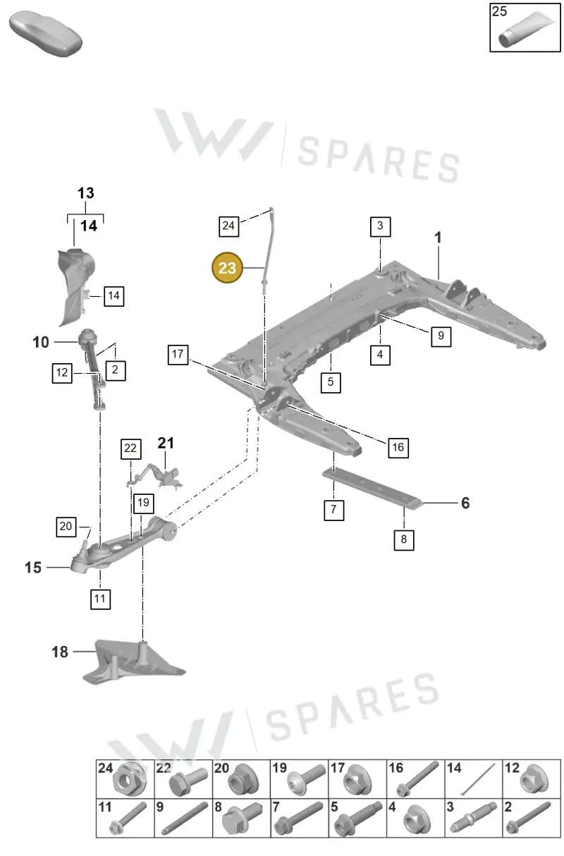 992407063 — Porsche 992 Carrera Coupe (2024-) diagram p53401000, position 23