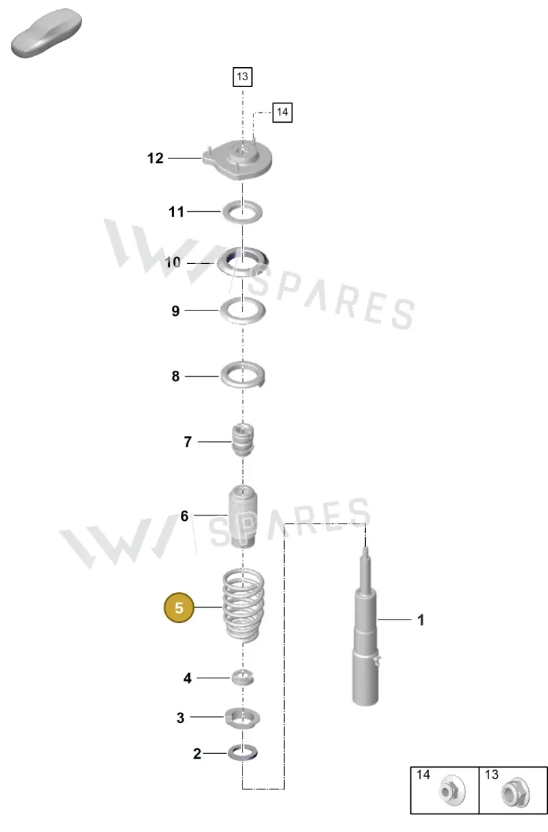 992411105C504 — Porsche 911 (2018-2024) diagram p57402000, position 5