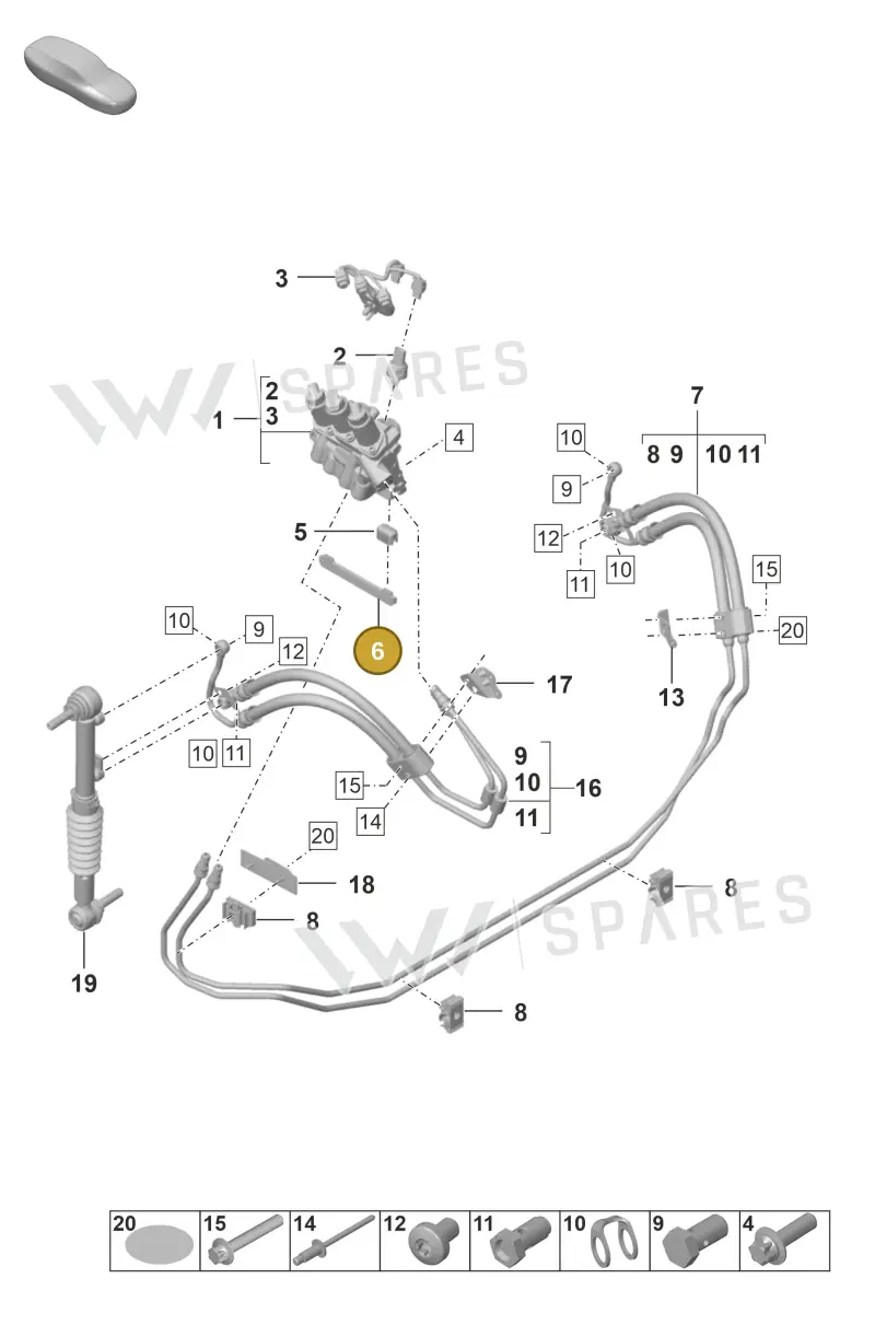 992411701A — Porsche 992 Sport Classic (2020-) diagram p53402100, position 6