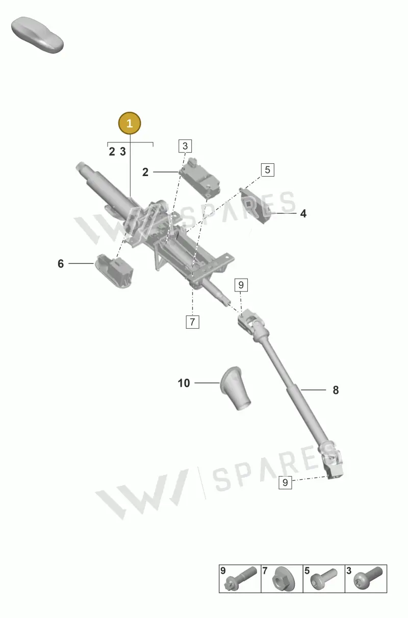 992419506D — Porsche 911 (2018-2024) diagram p53403300, position 1