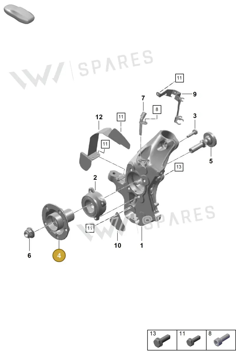 992501651D — Porsche Boxster Spyder (2019-2020) diagram p54401050, position 4