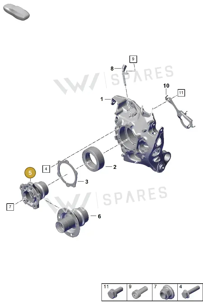 992501651K — Porsche 911 (2024-2025) diagram p63501020, position 5