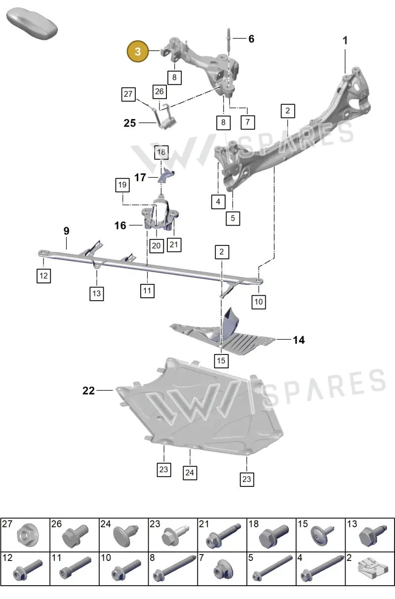 992505063C — Porsche 911 (2024-2025) diagram p63501000, position 3