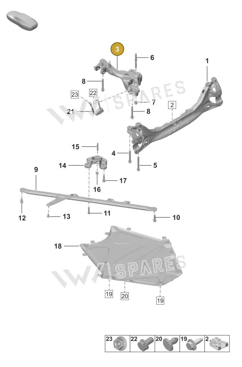 992505064A — Porsche 911 (2018-2024) diagram p53501005, position 3