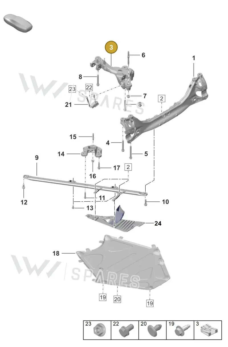 992505064A — Porsche 911 (2020-2022) diagram p57501005, position 3